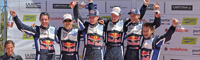 Latvala, Ogier y Mikkelsen logran el triplete para Volkswagen en Portugal